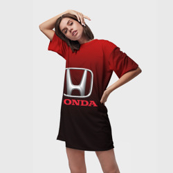 Платье-футболка 3D Honda big logo - фото 2