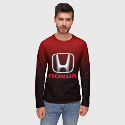 Мужской лонгслив 3D Honda big logo - фото 2