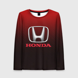 Женский лонгслив 3D Honda big logo