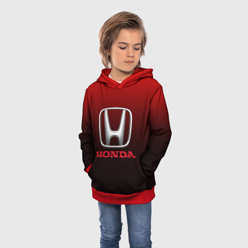 Детская толстовка 3D Honda big logo, цвет красный - фото 3