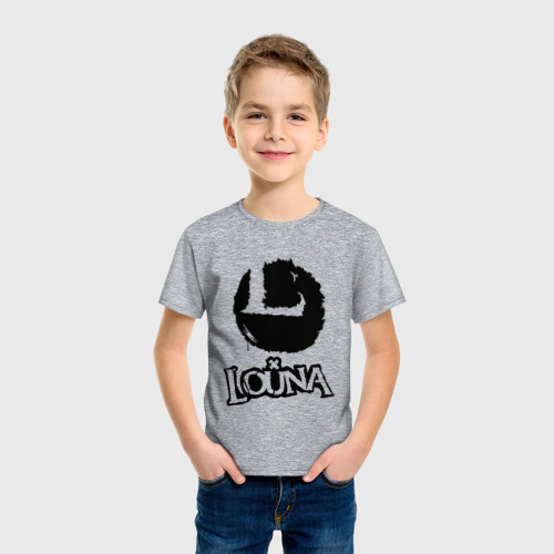 Детская футболка хлопок Louna, цвет меланж - фото 3