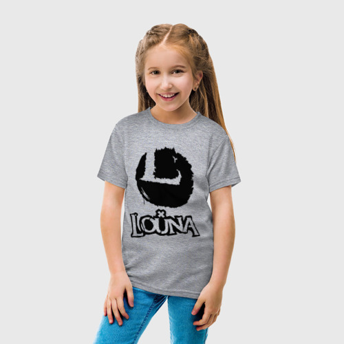 Детская футболка хлопок Louna, цвет меланж - фото 5