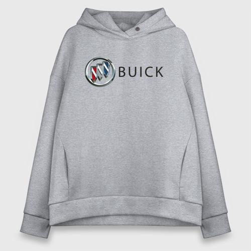 Женское худи Oversize хлопок Buick | Бьюик, цвет меланж