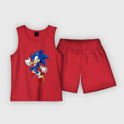 Детская пижама с шортами хлопок Sonic