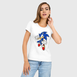 Женская футболка хлопок Slim Sonic - фото 2