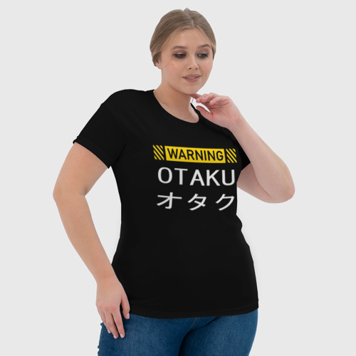 Женская футболка 3D с принтом Warning, Otaku, фото #4