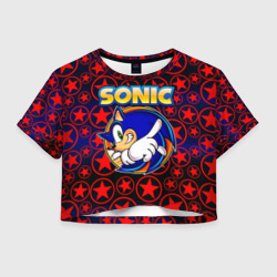 Женская футболка Crop-top 3D Sonic