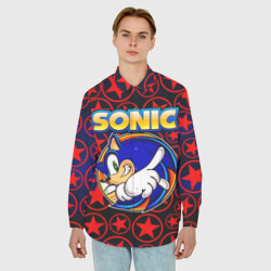 Мужская рубашка oversize 3D Sonic - фото 2