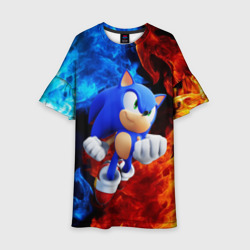 Детское платье 3D Sonic