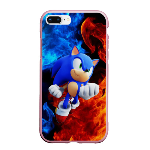 Чехол для iPhone 7Plus/8 Plus матовый Sonic, цвет розовый