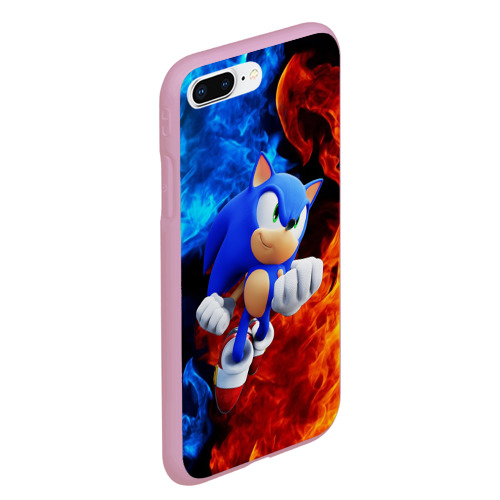 Чехол для iPhone 7Plus/8 Plus матовый Sonic, цвет розовый - фото 3