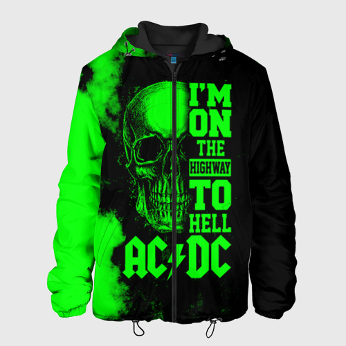 Мужская куртка 3D с принтом I'm on the highway to hell AC/DC, вид спереди #2