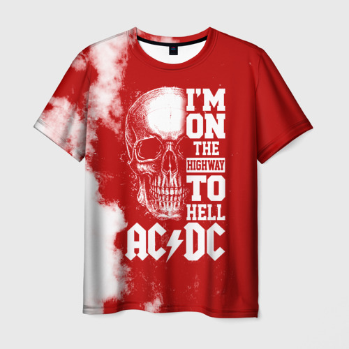 Мужская футболка 3D с принтом I'm on the highway to hell AC/DC, вид спереди #2