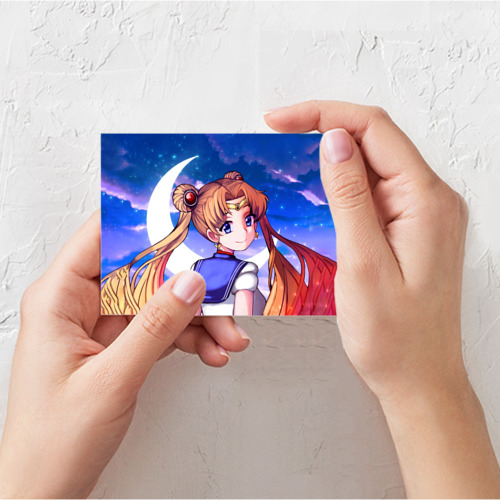 Поздравительная открытка Sailor moon, цвет белый - фото 3
