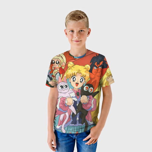 Детская футболка 3D с принтом Сейлор Мун, фото на моделе #1