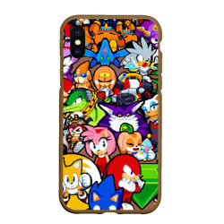 Чехол для iPhone XS Max матовый Sonic Pixel Friends