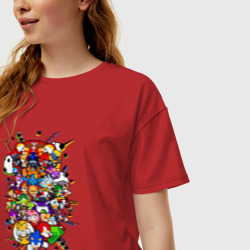 Женская футболка хлопок Oversize Sonic Pixel Friends - фото 2