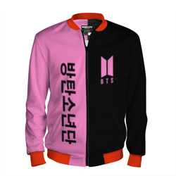 Мужской бомбер 3D BTS black n pink