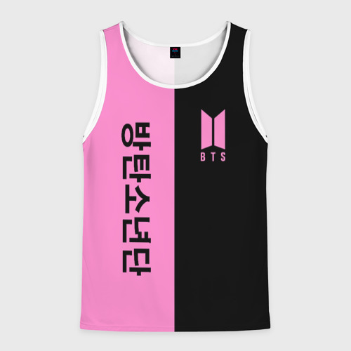 Мужская майка 3D BTS black n pink, цвет 3D печать