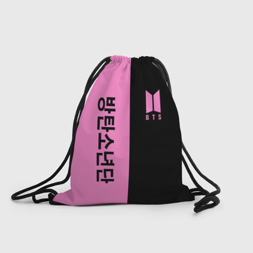 Рюкзак-мешок 3D BTS black n pink