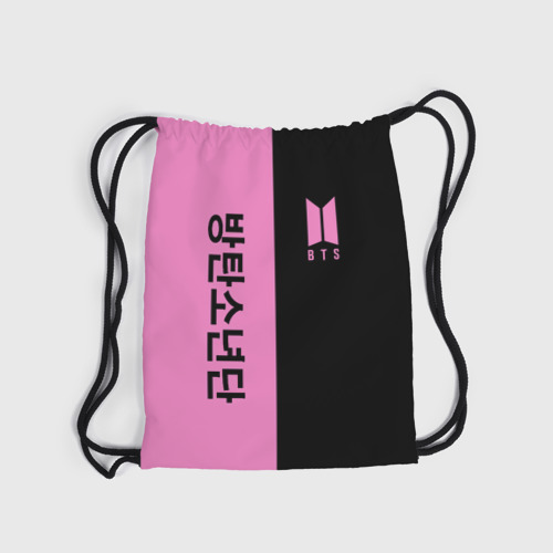 Рюкзак-мешок 3D BTS black n pink - фото 6