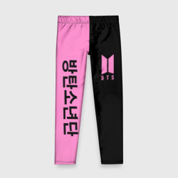 Детские леггинсы 3D BTS black n pink