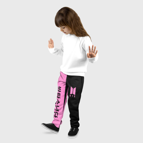 Детские брюки 3D BTS black n pink, цвет 3D печать - фото 3