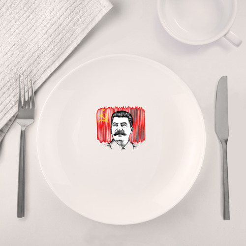 Набор: тарелка + кружка Сталин и флаг СССР - фото 4