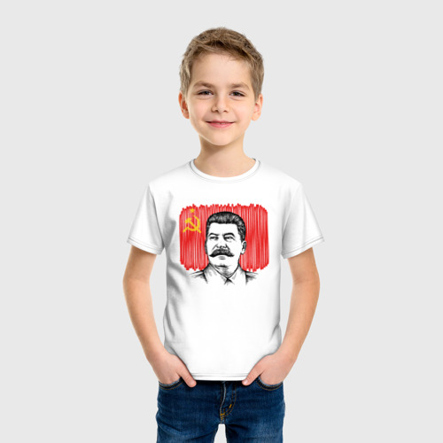 Детская футболка хлопок Сталин и флаг СССР - фото 3