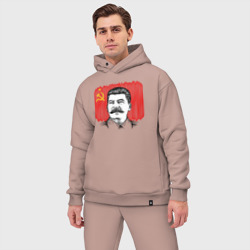 Мужской костюм oversize хлопок Сталин и флаг СССР - фото 2