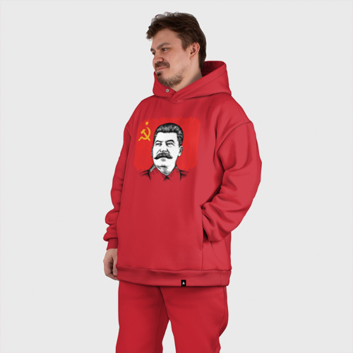Мужской костюм oversize хлопок с принтом Сталин и флаг СССР, фото #5
