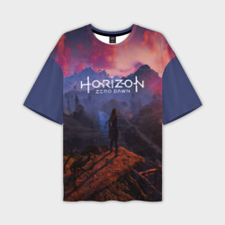 Мужская футболка oversize 3D Horizon Zero Dawn