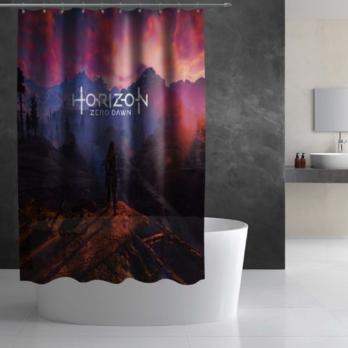 Штора 3D для ванной Horizon Zero Dawn - фото 3