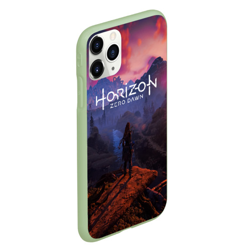 Чехол для iPhone 11 Pro матовый Horizon Zero Dawn, цвет салатовый - фото 3