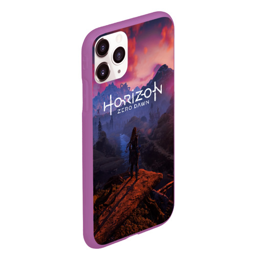 Чехол для iPhone 11 Pro Max матовый Horizon Zero Dawn, цвет фиолетовый - фото 3