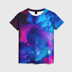 Женская футболка 3D Неоновый дым