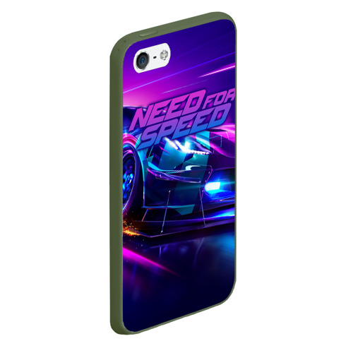 Чехол для iPhone 5/5S матовый Need for Speed, цвет темно-зеленый - фото 3