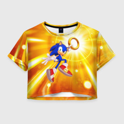 Женская футболка Crop-top 3D Sonic