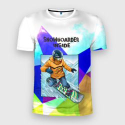 Мужская футболка 3D Slim Сноуборд