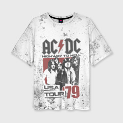 Женская футболка oversize 3D AC/DC