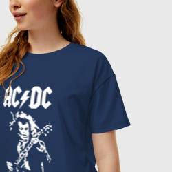 Женская футболка хлопок Oversize AC/DC - фото 2