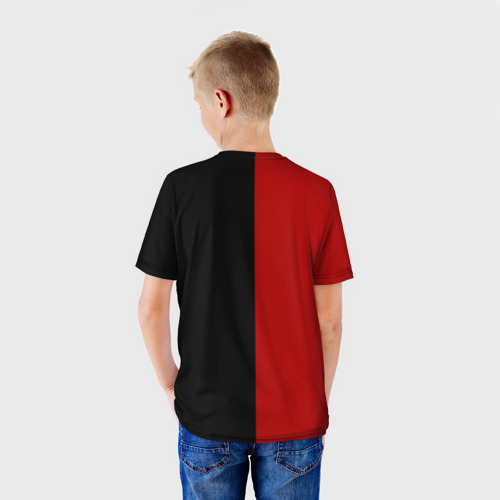 Детская футболка 3D с принтом PORSCHE, вид сзади #2