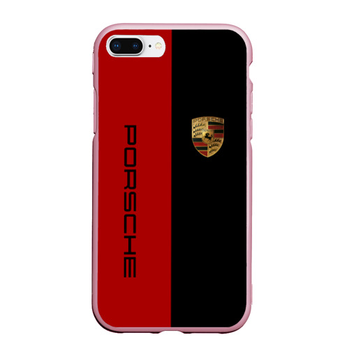 Чехол для iPhone 7Plus/8 Plus матовый Porsche, цвет розовый