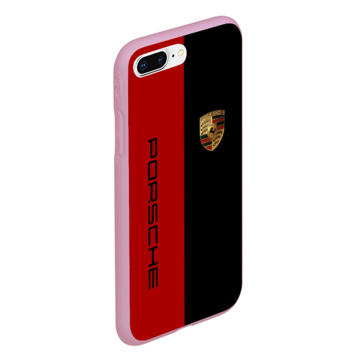 Чехол для iPhone 7Plus/8 Plus матовый Porsche, цвет розовый - фото 3