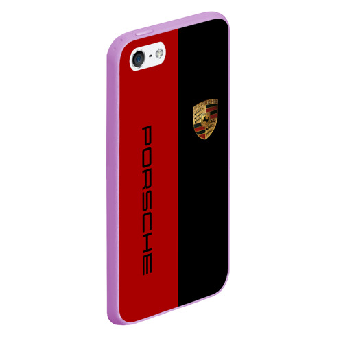 Чехол для iPhone 5/5S матовый Porsche, цвет сиреневый - фото 3