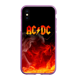 Чехол для iPhone XS Max матовый AC/DC