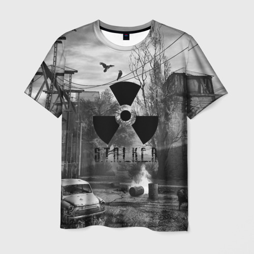 Мужская футболка 3D Сталкер-Чернобыль