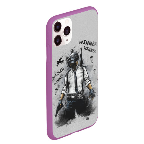 Чехол для iPhone 11 Pro Max матовый PUBG, цвет фиолетовый - фото 3
