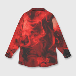Рубашка с принтом Красный дым для любого человека, вид сзади №1. Цвет основы: белый
