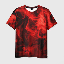 Мужская футболка 3D Красный дым